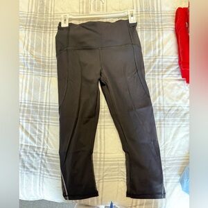 Lululemon size 4 black leggings with mesh detail